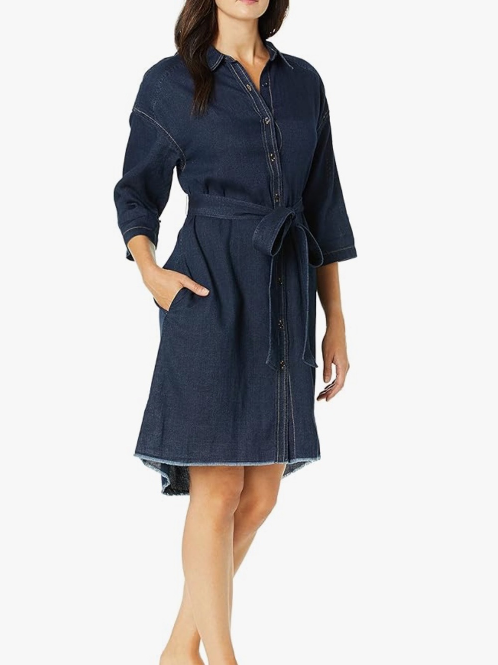 AG Adriano Goldschmied Cotton Dark Blue Denim Shirt Dress Size Small (NWT)